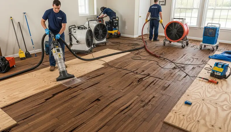 Hardwood Floor Water Damage Restoration in Apple Valley, CA in Apple Valley, CA