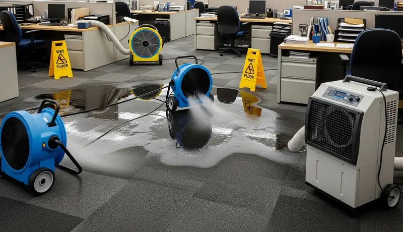 Office Water Damage Drying Project in Apple Valley, CA in Apple Valley, CA